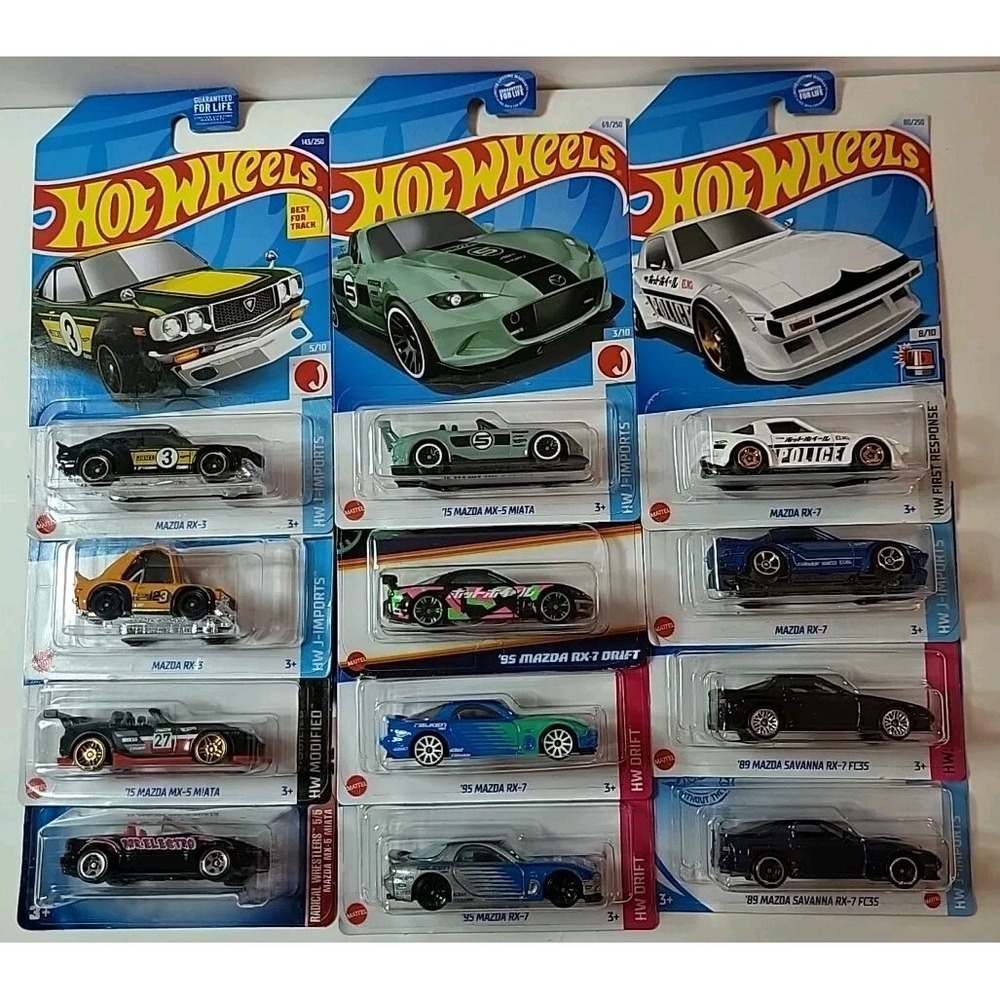 Hot Wheels Mazda Lot of 12 Factory Sealed